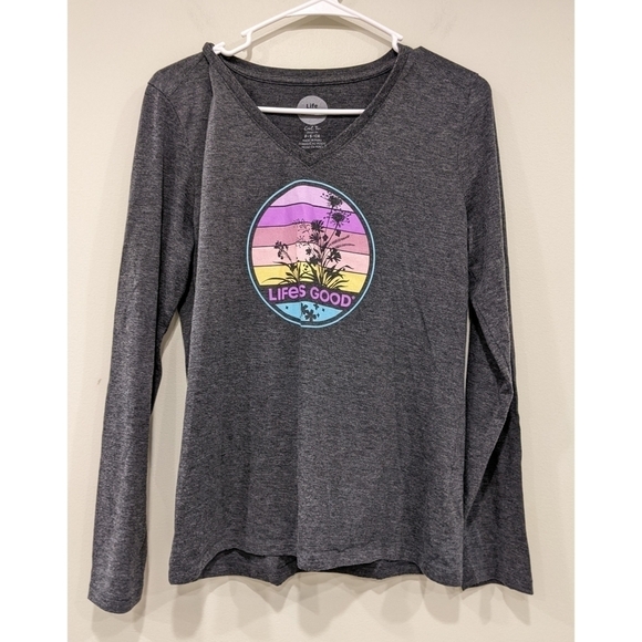 Life is Good Cool Tee Long Sleeve Classic Fit Size Small - Picture 1 of 5